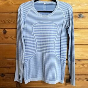 Lululemon Swiftly Long Sleeve Top Shirt Size 8 Blue
